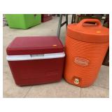 Cooler and drink dispenser