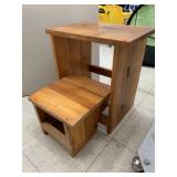 Wooden step stool