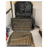 Drill bit set with case (some missing and case
