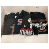 4 Knit Shirts, Harley Davidson, American  Mullet