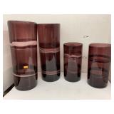 4cnt Purple Glass Vases