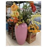 3cnt Vases with Fake Flowers