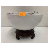 Flower Pot with Wooden Stand