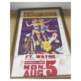 Clyde Beatty-Cole Bros. Circus poster - Framed