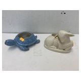 Lamb & turtle planters