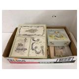 Vntg cards, post cards, note paper, & envelopes