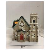 Lighted porcelain church