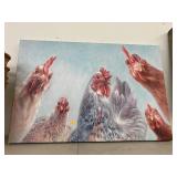 Chicken canvas picture (20 x 30 in)