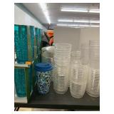 Plastic cups and Longabeger cup