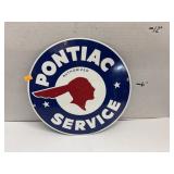 Metal Pontiac Service Sign