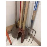 Shovels, Brooms, Post Hole Digger, Pitch Fork