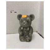Pewter bear bank