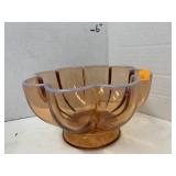 Vntg Fenton Dish, Melon Pattern