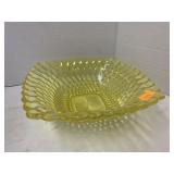 Bowl, Yellow Indiana Glass Diamond Point