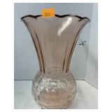 Vase, pink pineapple Anchor Hocking