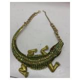 Jewelry - Alligator Green Rhinestone Necklace