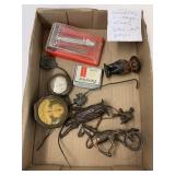 Assorted Vntg Items, Compass , Razer, sulky Horse