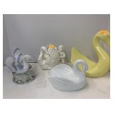 4 Decorative Swans