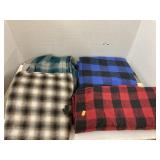 4 bundles of flannel material