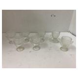 Stork, swan, & chicken glass egg holders