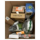 Box of coin wrappers, spray bottle, misc - Buyer