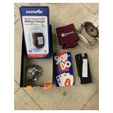 Battery charger, clock, misc