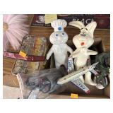 Vintage Toys, Tin Litho, Auburn Rubber,