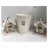Waste Basket, Bird Feeders decorations