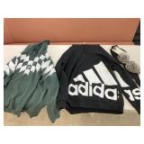 2- Adidas sweatshirts & studded bra