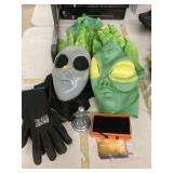 Alien costumes, figure, & Chakra stones/cards