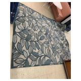 Rug, approx 10ft x 7.5ft, stains