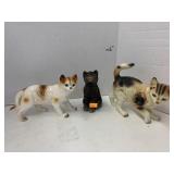 3 Decorative Cat Figures