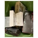 Tote of electronic items and misc  - Buyer Beware