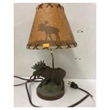 Resin moose lamp