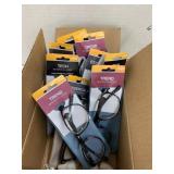 Box of Reading Glasses, Script plus 2.00