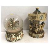 Native American Carousel and Globe, empty of