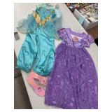 2 Disney Costumes w/ a pair of toy shoes - Disney