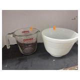 Mixing Bowl & Pyrex Measuring Cup