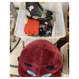 Legos, shoes, stuffed toy, misc