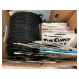 Box of 45rpm records