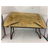 Vntg MCM Folding Reading Stand with Map