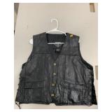 Buffalo Leather Vest, Size L