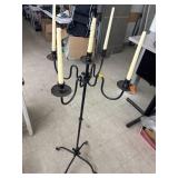 Wrought Iron Floor Candelabra