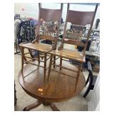 Antique Round Table w/ 2 Chairs