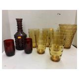 Glass Group, Red, Yellow, Purple