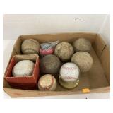 Signed baseball, several softballs, & baseballs