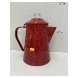 Red enamel percolator