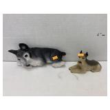 Resin Schnauzer wall hanging & figure