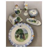 Lamp Shade, Candle Stick Holders, Butter, Pie