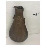 Reproduction brass black powder flask